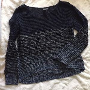 Ombré blue crochet sweater